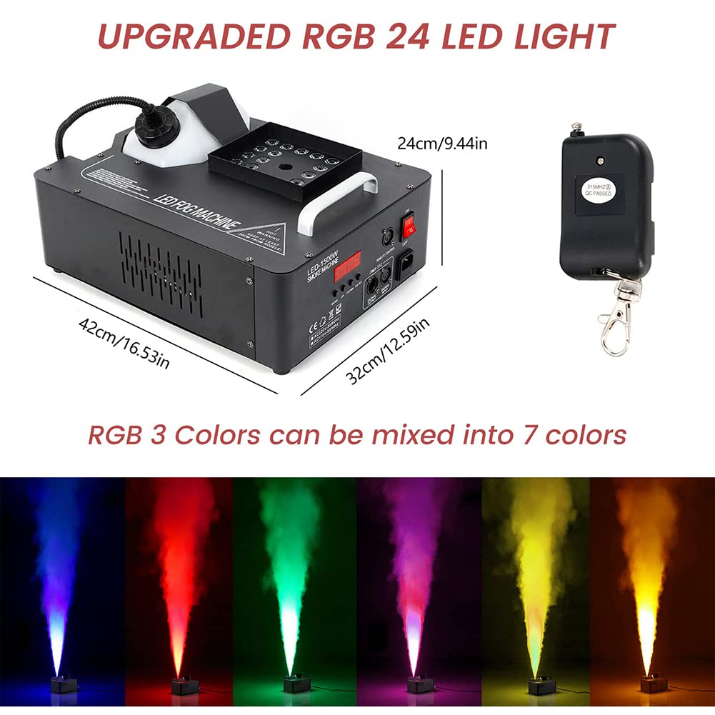 Amazon.co.jp: フォグマシン 1500W スモークマシン 24個のLED