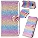 Produktbild Bling Diamant Funkeln Flip Folio Wallet für Samsung A80,Glitzer Pocket BookStyle Slim Schutzhülle Stand Kartenfach Leder Card Slots Etui Hülle Case