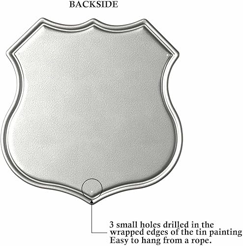 Miniatura 5 de HAOGEILI - Letreros de metal personalizados con forma de escudo, haz tu propio escudo personalizado con logotipo de texto fotográfico, letreros