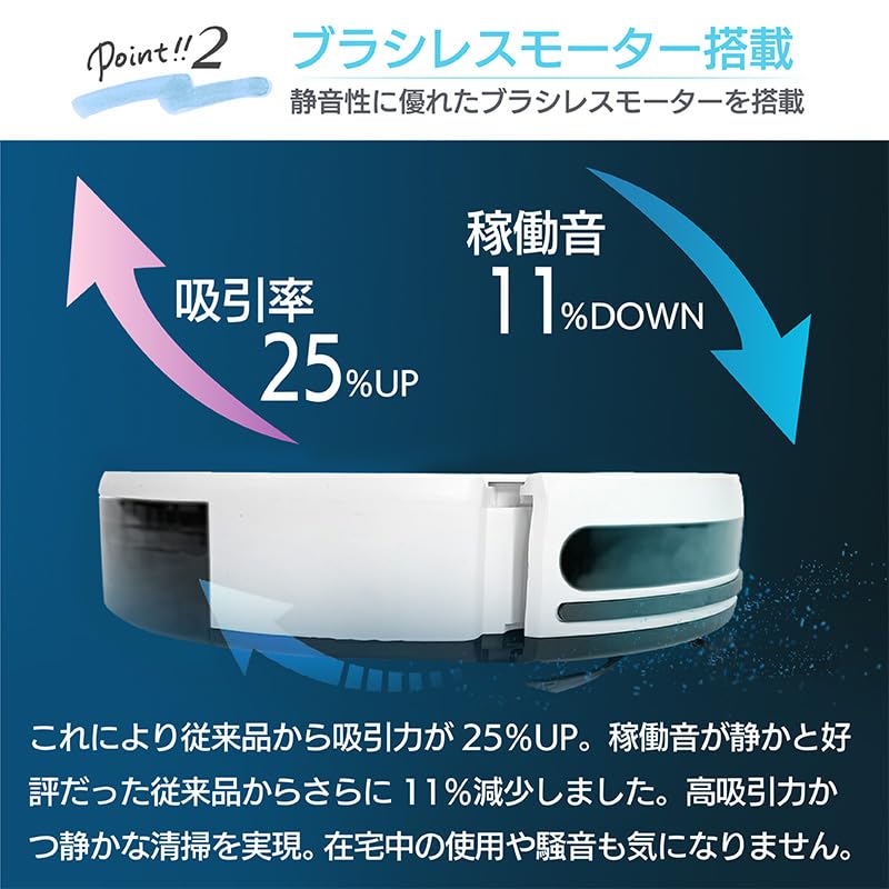 Take-One 2in1 X2Pro お掃除ロボット 吸引・水拭き両対応