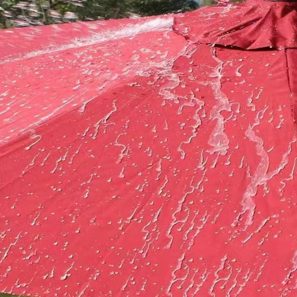 400×300cm Rettangolare Telo di Ricambio per Ombrellone A Sbalzo Telo di Ricambio per Offset/Ombrello 8 Stecche Rechange Telo per Ombrellone(Burgundy Double Top,10'x10')