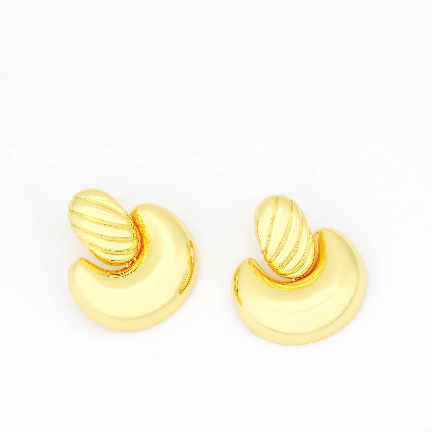 EVEYE 18k Gold Plated Chunky Earrings, Dangle Earrings for Women, Trendy Statement Jewelry - Image 6