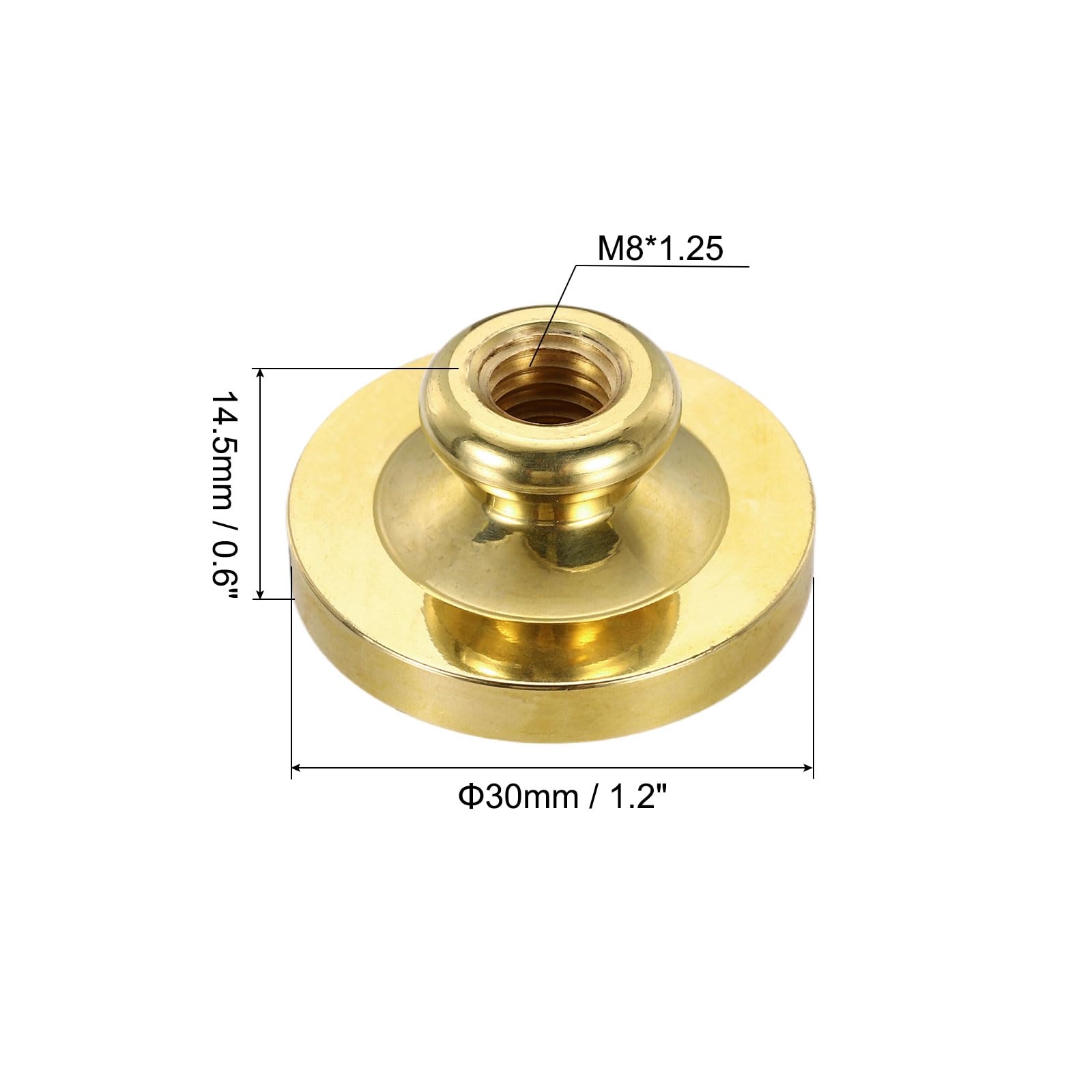 PATIKIL 30mm Blank Wax Seal Stamp, 3 Pack Round Sealing Wax Stamp Vintage Retro Brass Head for Envelope Invitation Cards - Image 2