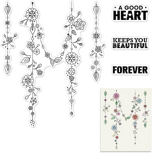 Sellos transparentes de encaje de flores para hacer tarjetas y diario, sellos de goma de hojas de flores, sellos de silicona para álbumes de