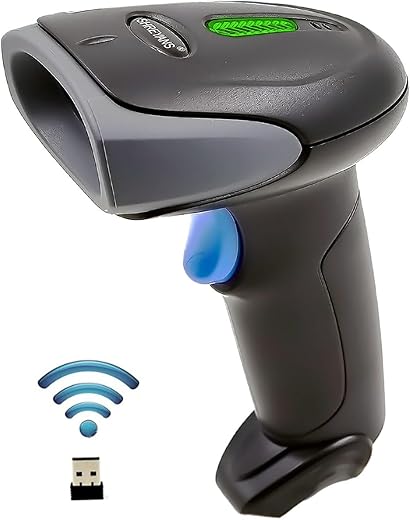 USB All in One Wireless Barcode Scanner with 2.4GHz Nano Receiver for The Best Wireless Scanning Experience | Can Scan All Types of Barcode and QR…