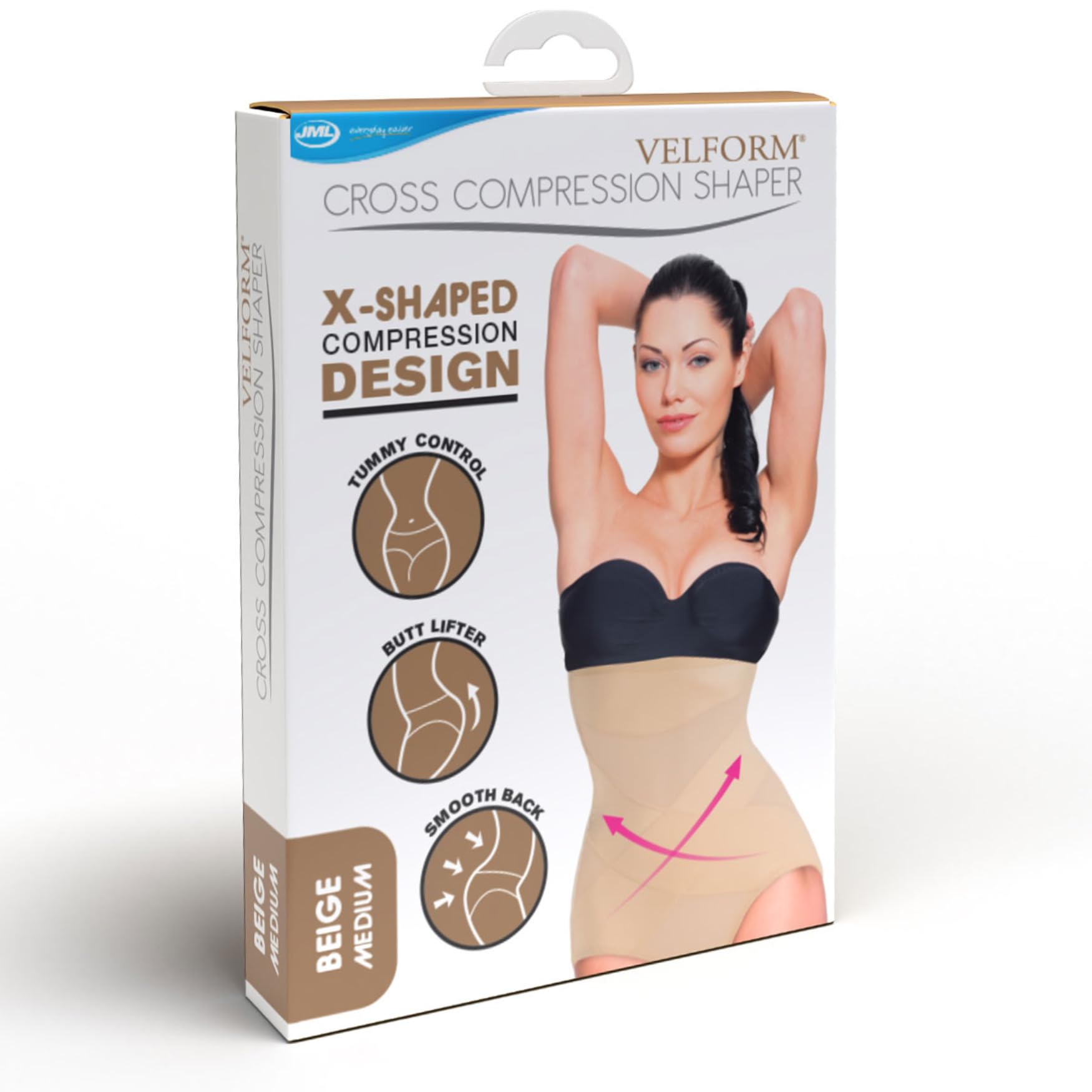JML Velform Cross Compression Shaper Short Beige XXL Damaged Box