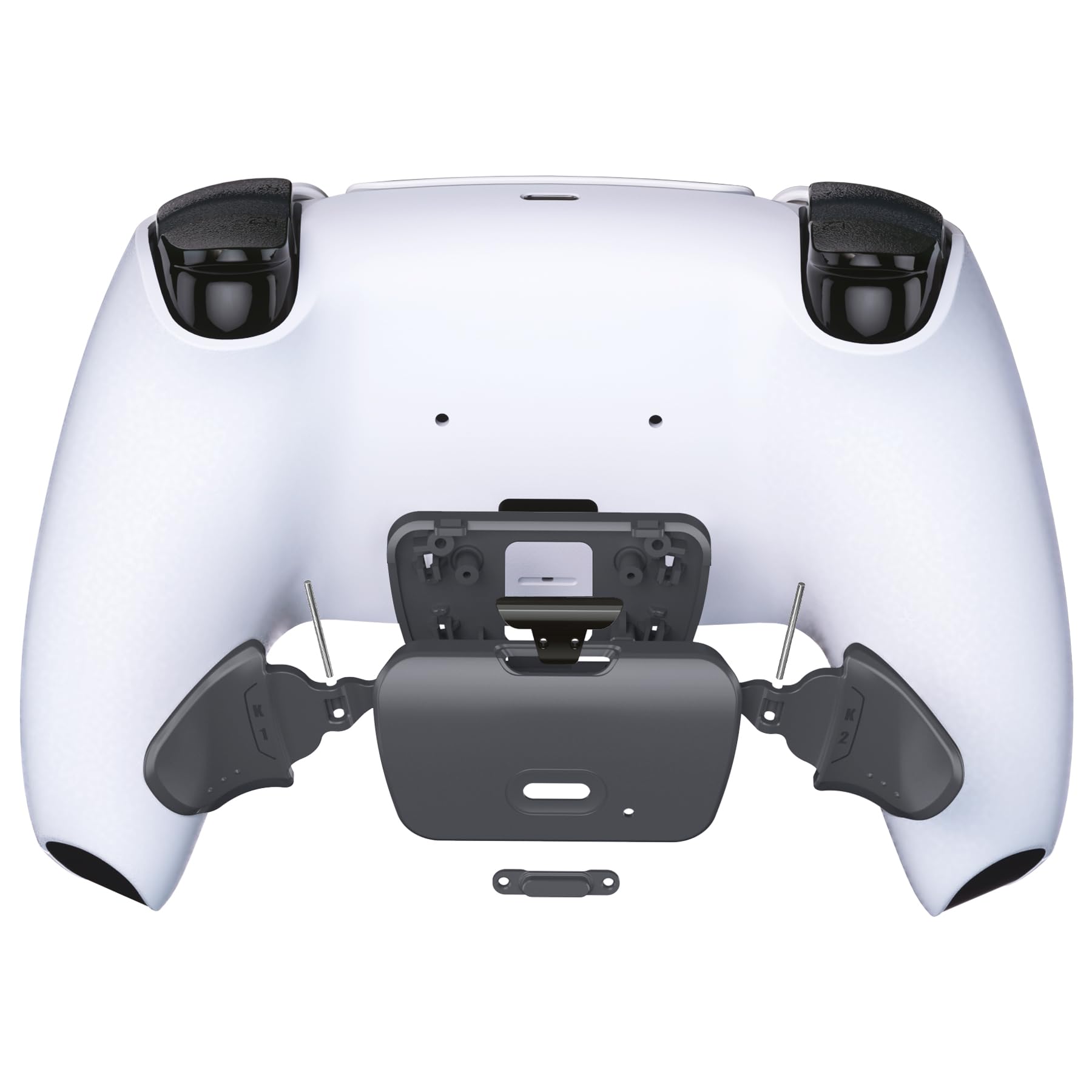 Klasyczna Szary Wymiana Przeprojektowana Back Button Housing Shell K1 K2 dla ps5 Controller eXtremerate Rise Remap Kit - Controller & Rise Remap Board Nie Są Wliczone W Cenę