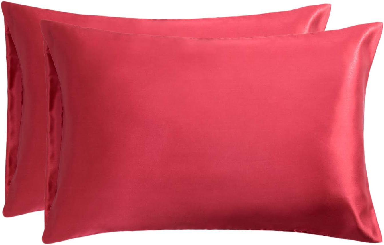 Bedsure Satin Pillowcase for Hair and Skin, 2Pack