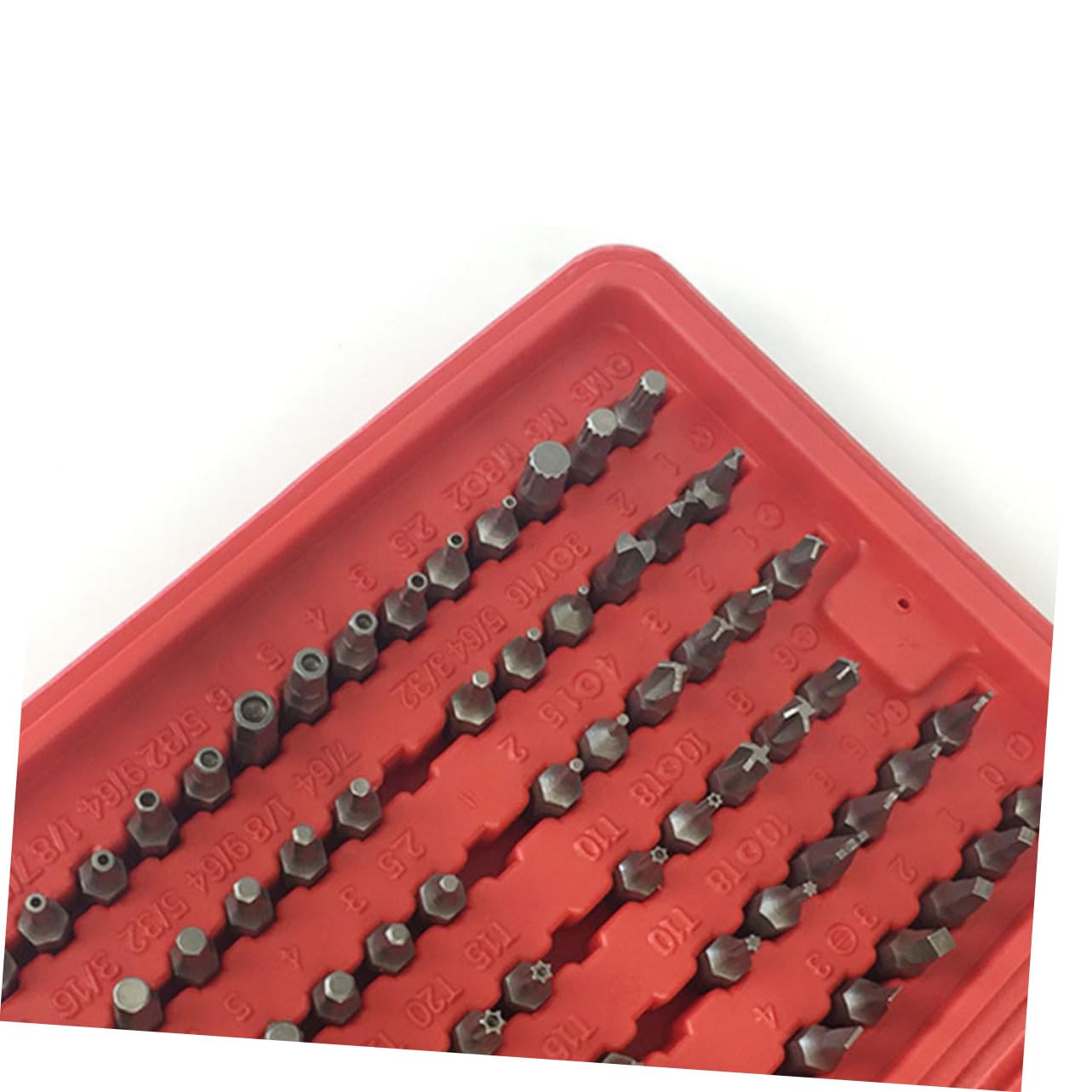 Homoyoyo Ensemble D'embouts de Tournevis en Métal Rouge Manche et Tige de Connexion 98pcs Boîte Moulée Haute Dureté pour Réparation Facile à Domicile