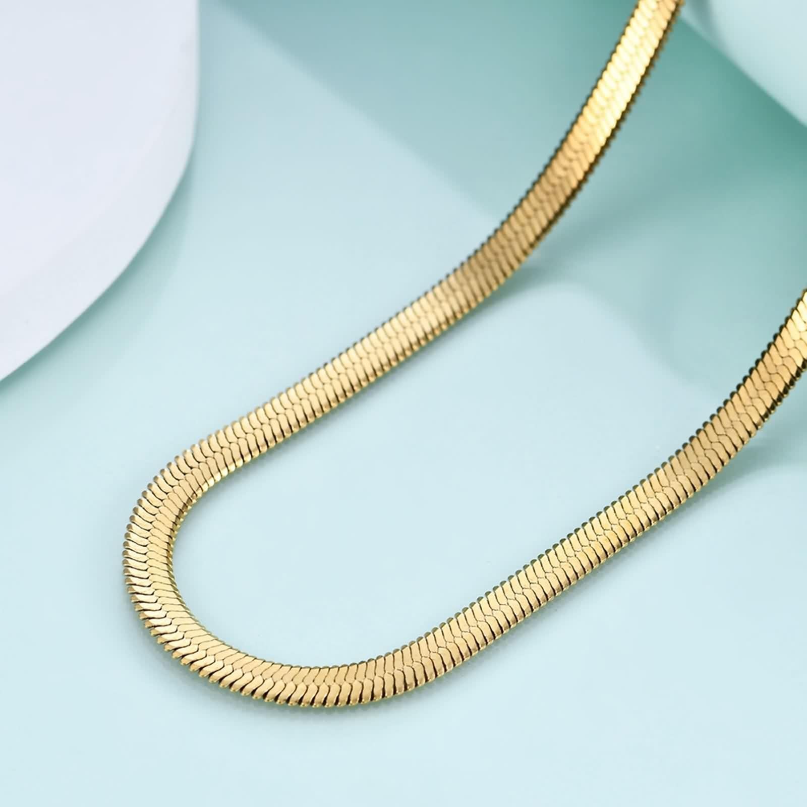 YXWYXWA Stainless Steel Snake Chain Necklace for Women - Long, Elegant Jewelry Accessory