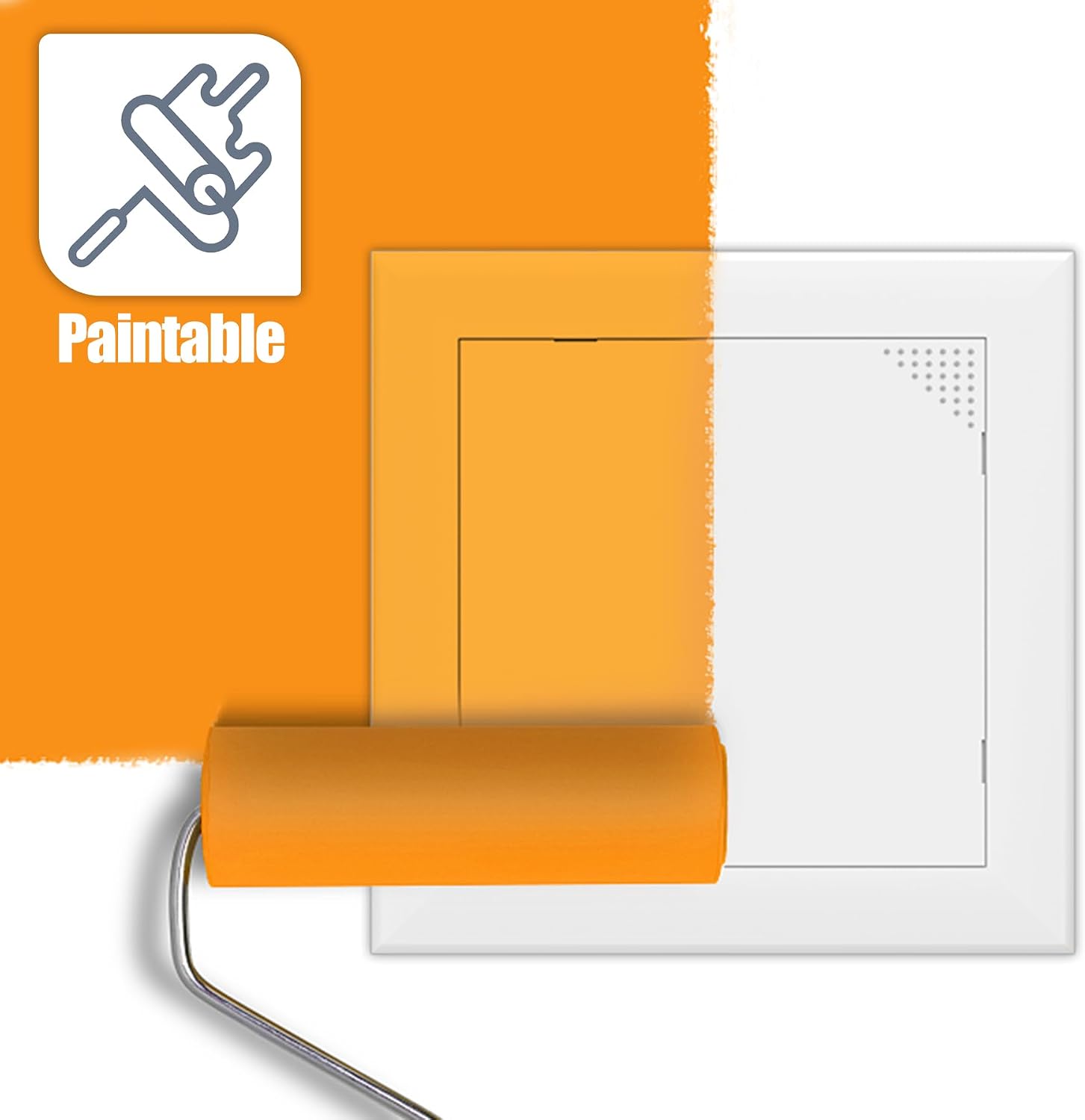 Flamorrow Access Panel for Drywall, Plumbing Access Door, 6" x 6" Self Adhesive Wall Hole Cover with Air Vent Hole, Durable Plastic Access Panels for Drywall, Ceiling