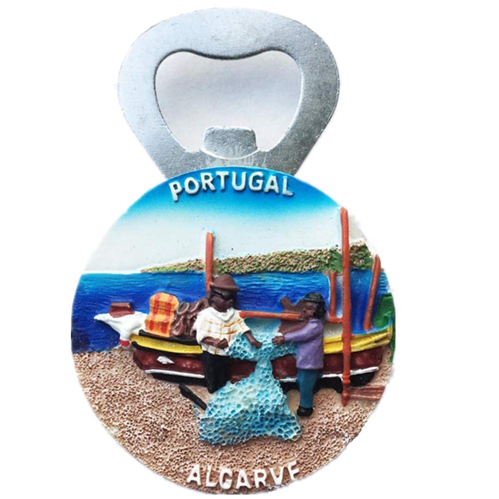 3D Algarve Portugal Souvenir fridge magnet bottle opener, Home & kitchen decoration Algarve Portugal refrigerator magnet bottle opener tourist souvenir gift