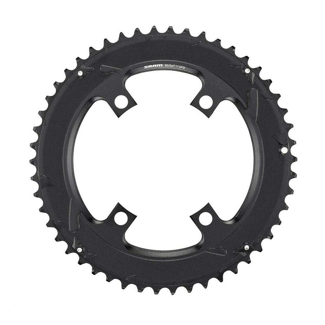 SRAM Kettenblatt, 50 Zähne, BCD 110, außen, asymmetrisch, Yaw-kompatibel, Schwarz (Teilenummer 2286481126)