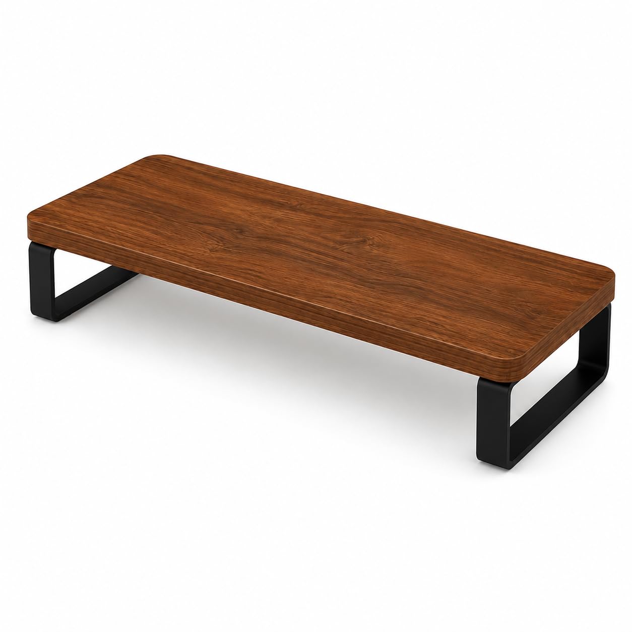Dime Store Wooden Monitor Stand Riser for Desk with Metal Legs | Desktop Computer Screen Organizer, Laptop Stand & Multipurpose Storage Shelf for Home Office & Study Table-image-14