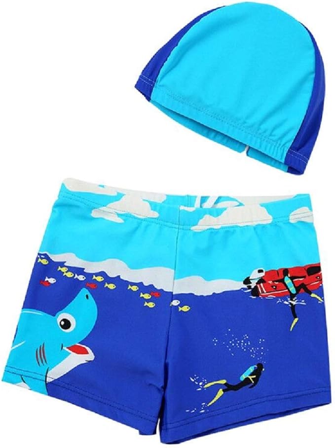 Ipben Maillot De Bain 2 Pieces Pour Garcon Avec Short Et Bonnet Motif Dinosaure 3 4 Ans Amazon Fr Vetements Et Accessoires