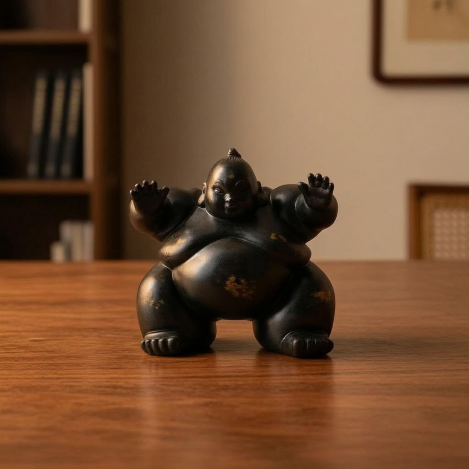 Escultura de Resina Figura de Japonés Estatua Decorativa Ornamento de Mesa Silueta Pulida Hecha en Resina Adecuada para Escritorio Estantería Consola, Style to 1