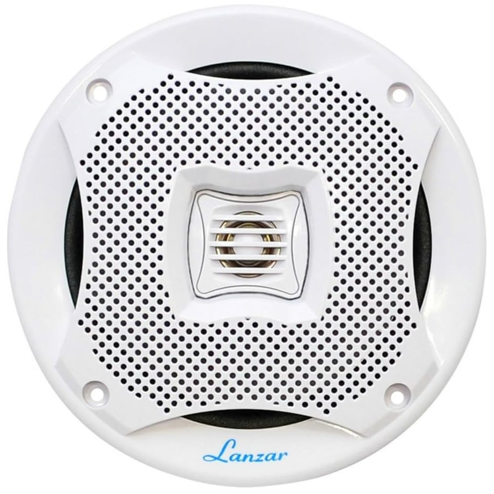 GK SOUND Kit Set para LANZAR AQ6CXW 2 Altavoces Blancos de 2 vías 200 vatios rms 400 vatios máx 19,5 cm 6,5" Camper mar Piscina Barco Restaurante Hotel Impermeable, el par