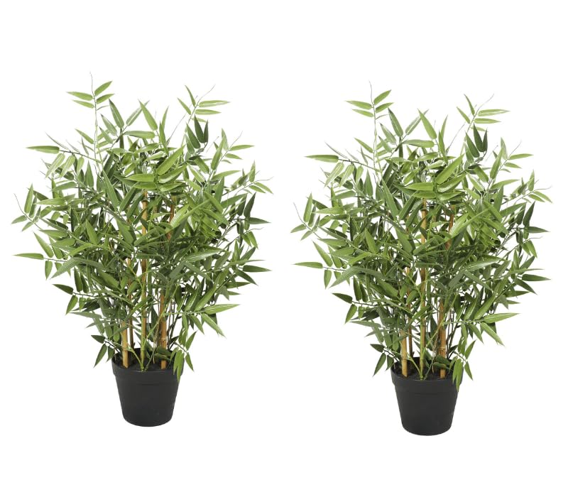 2x Premium Artificial Plants Outdoor Bamboo PE Foliages 60CM UV Protected Outdoor/Indoor