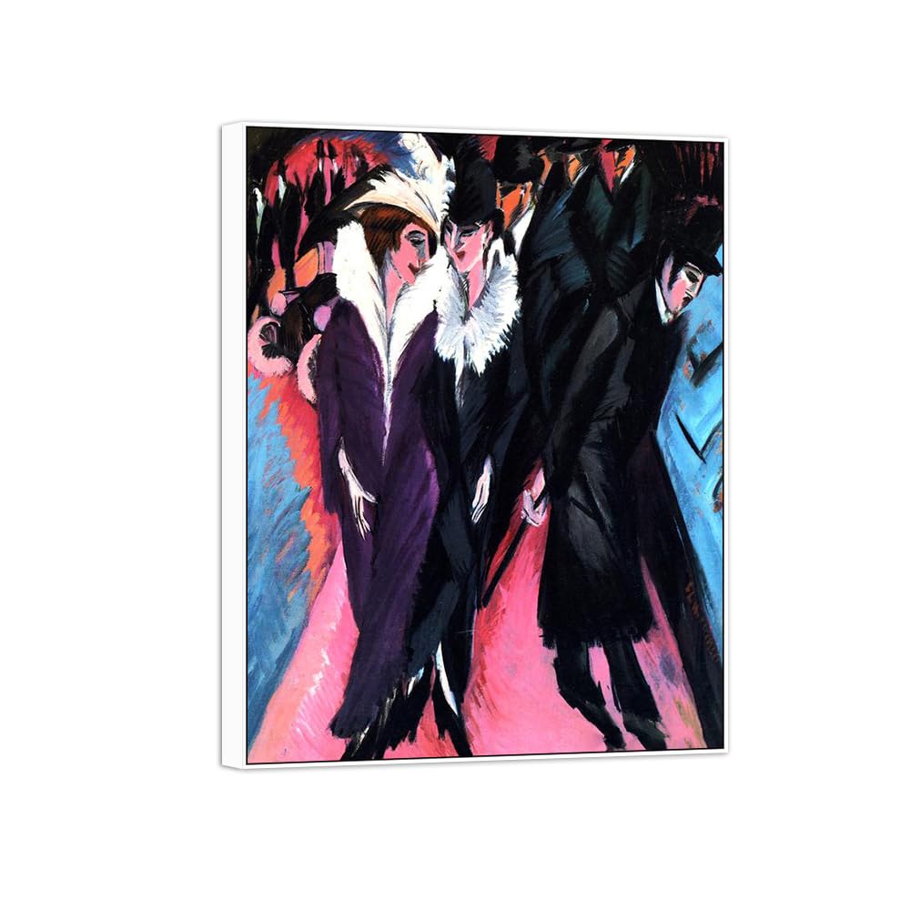 SDYSKKUG Famous Wall Art. Canvas Prints. Street.65x50cm White Frame