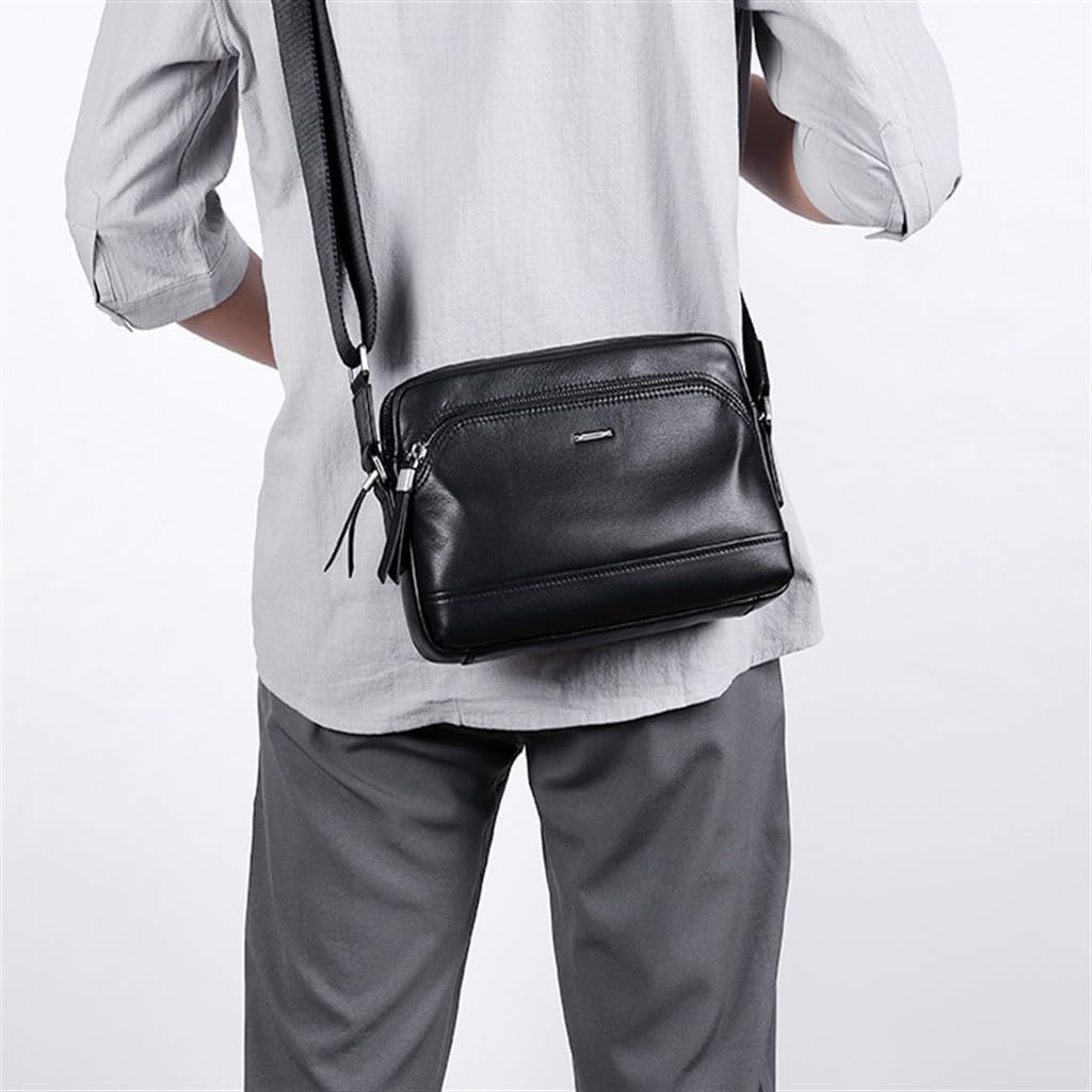 Men's Shoulder Bag Diagonal Cross Multifunctional Practical Soft Leather Business Layer Cowhide