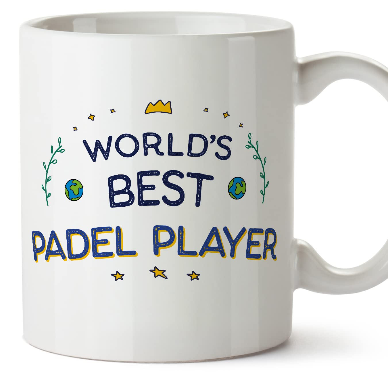 MUGFFINS Padel Player Mug - in English - World's Best - Funny Gift for Colleagues - Ceramic 11oz Mug โ image 1