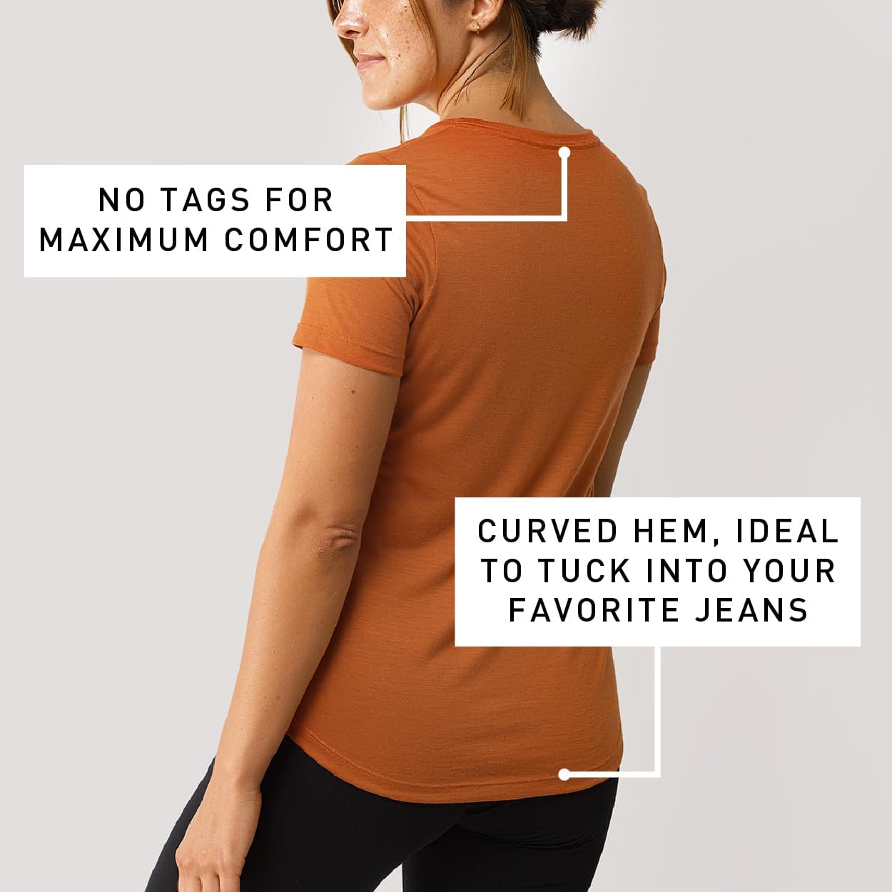 IBEX Merino Wool 24 Hour Short Sleeve Low Crew for Women | Lightweight & Breathable Solid Crew Neck Women's Top - Image 2