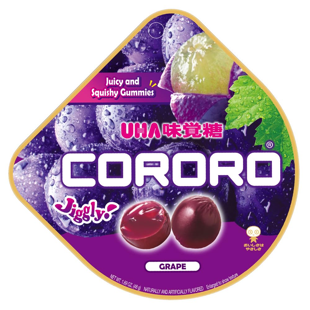 UHA CORORO (Grape / 48g×6) Japanese Gummy Candy/Real Fruit Juice