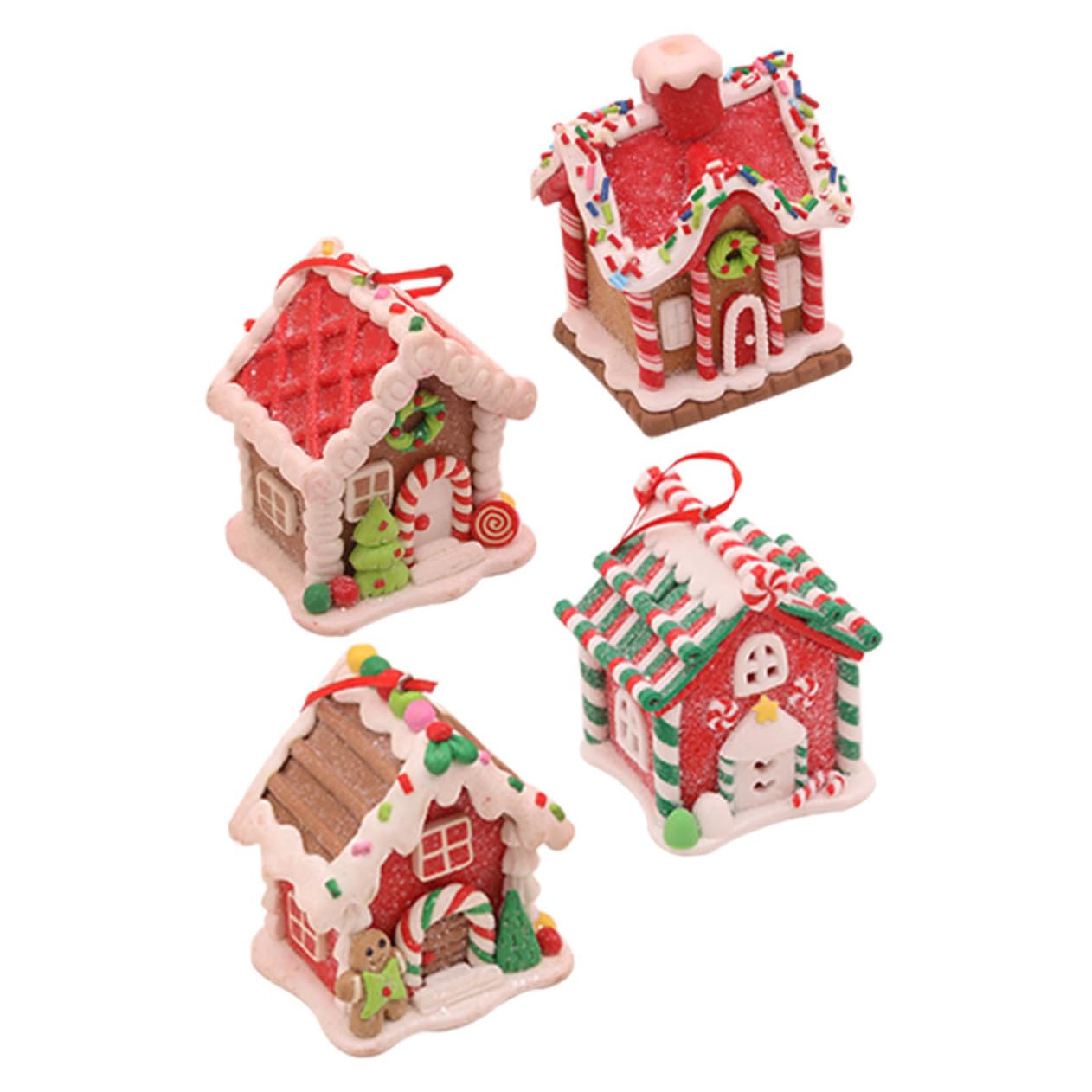 Cabilock 4 Set Set Di Ornamenti Per L'Albero Di Natale Per Le Vacanze Ornamenti Per La Casa Di Pan Di Di Natale Per La Casa Da Tavolo 4 Pezzi 4 pezzi * 4