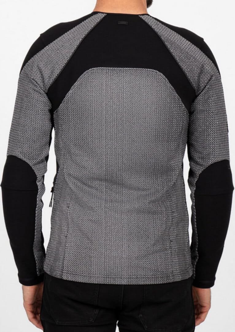 KNOX Kurtka z pełnymi wbudowanymi ochraniaczami L2 Urbane Pro MK3 CE Class AA, prosty krój GREY Black M
