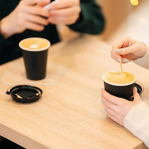 Miniatura 5 de 2 posavasos acrílicos irregulares para escritorio de oficina, posavasos transparentes en forma de nube, posavasos de oficina de forma irregular para