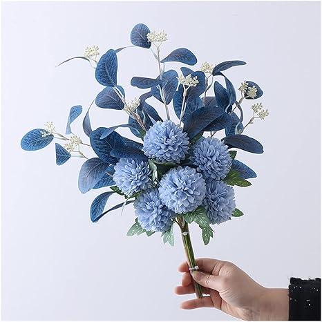 Amazon 人工絹の花白いブライダルの結婚式のアネモネの花束スクラップブックホームパーティールームテーブル装飾植物偽の花 色 青い 造花 オンライン通販