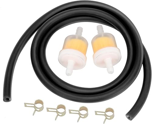 HIAORS Manguera de motocicleta Manguera de línea de combustible de gasolina, tubo de tubo de gasolina y aceite, abrazadera de línea de filtro de