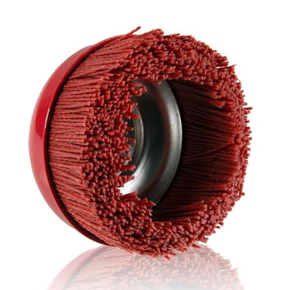 6" Abrasive Cup Brush 3 Pack Nylon Bristles Auto Body Metal Refinishing Sanding