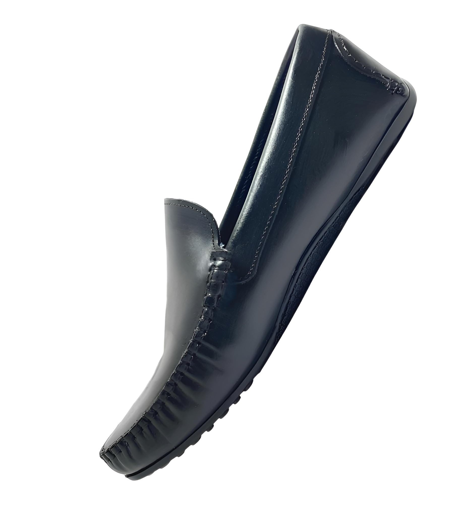 micheal feraas Men’s Plus Size Leather Loafers – Premium Black Slip-On Shoes for Wide feet.-picture-17