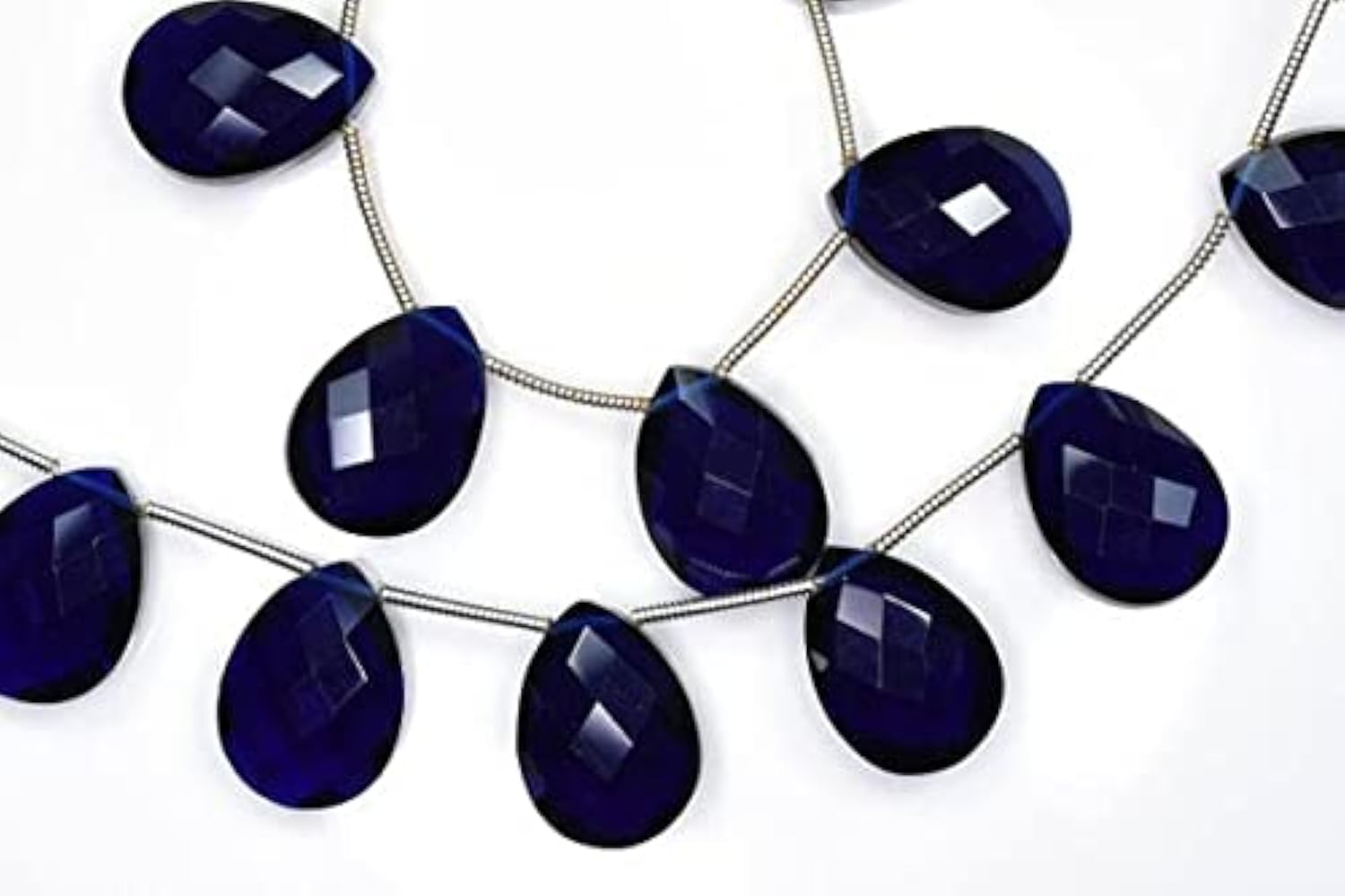 Quartz bleu cyanite 12x16mm facetté de qualité supérieure pour joaillerie