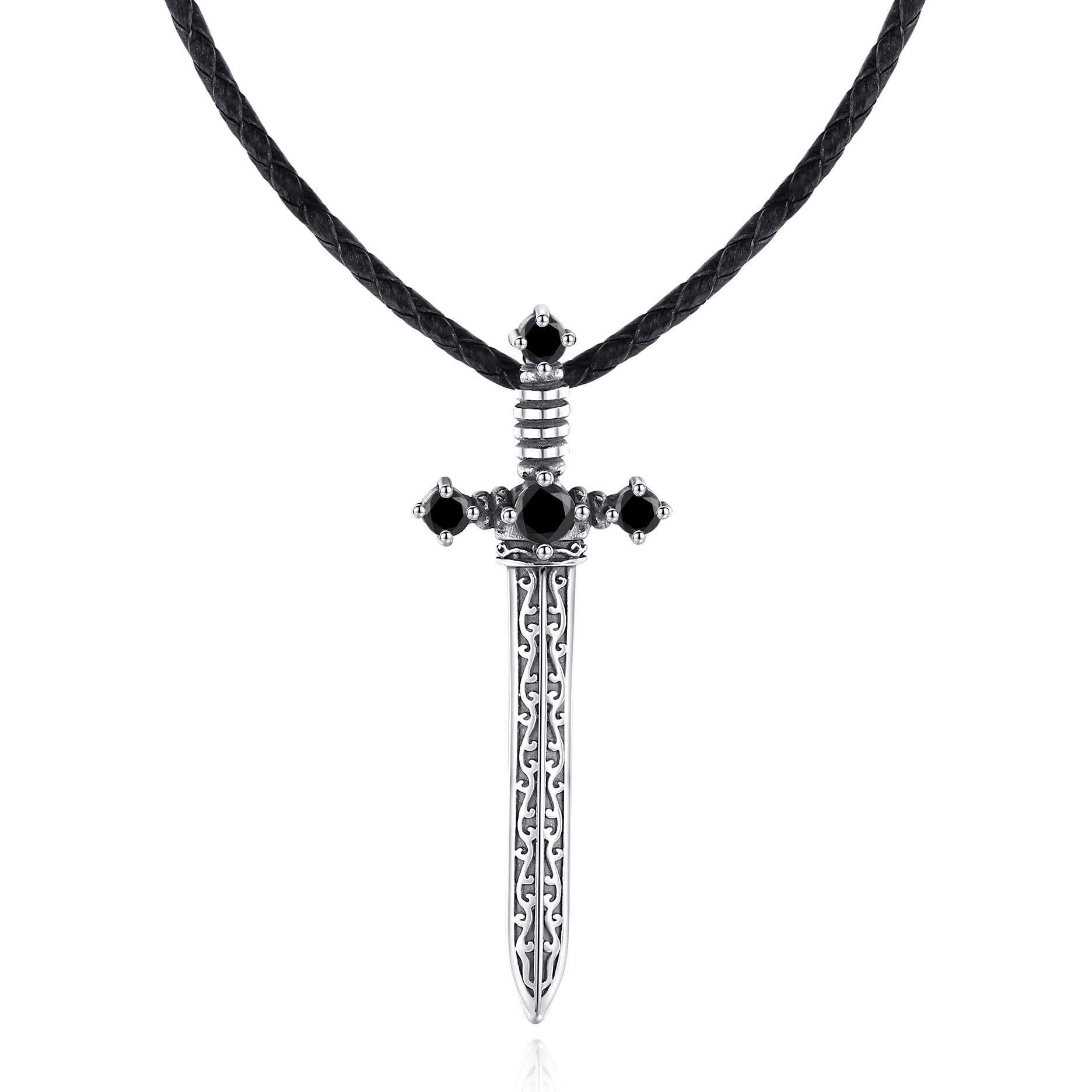GAVU Collar de Acero Inoxidable para Hombre con Colgante de Espada