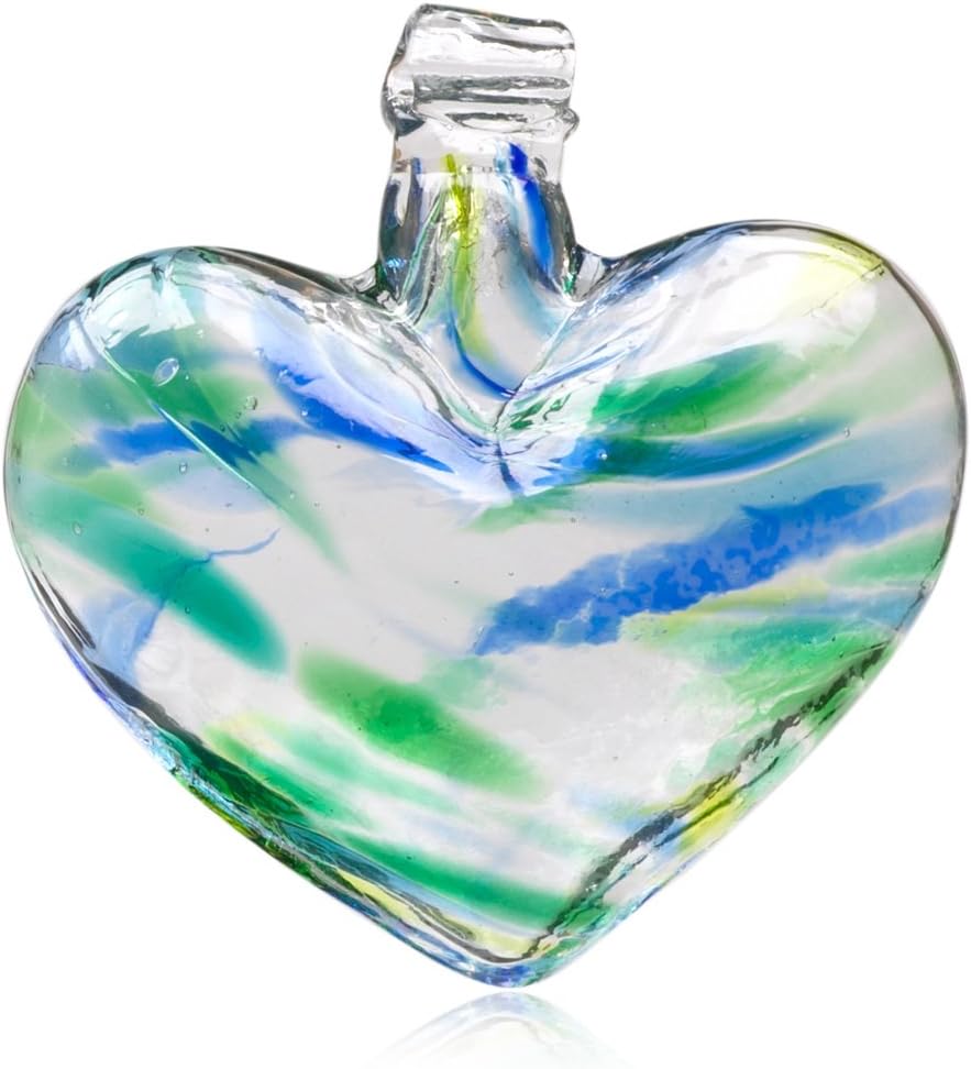 3-Inch Multi-Colored Heart-Shaped Decorative Hanging Ornament, Valentine's Day Gift