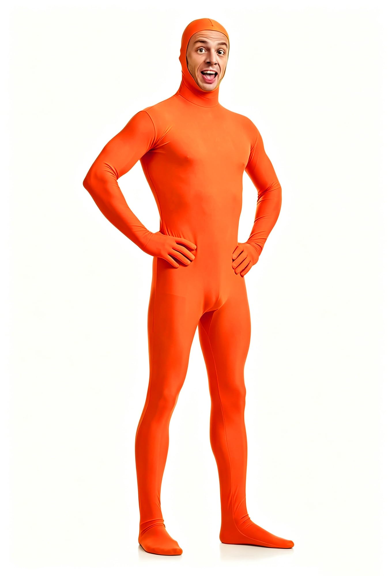VSVO Spandex Open Face Full Bodysuit Zentai Suit for Adults and Kids
