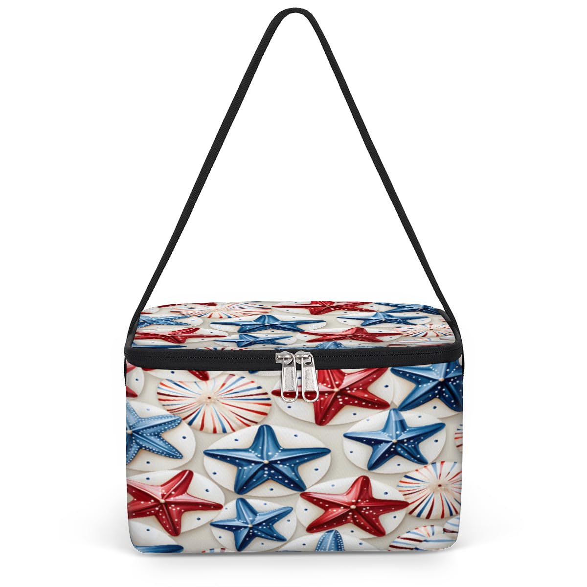 GzLeyigou Starfish Lunch Bags for Women Men 9 Cans, Hot & Cold Food Delivery Bag Insulated Grocery Bag Insulated Lunch Box Starfishes Beach Cooler Bag for Office Work Picnic Beach