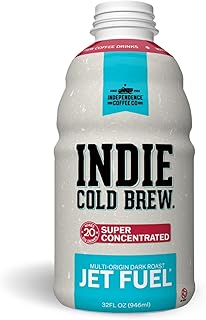 Independence Coffee Co. Indie Cold Brew Coffee Concentrate, Jet Fuel Intense and Heavy Body, Dark Roast, 32 Fluid Ounce Bottle