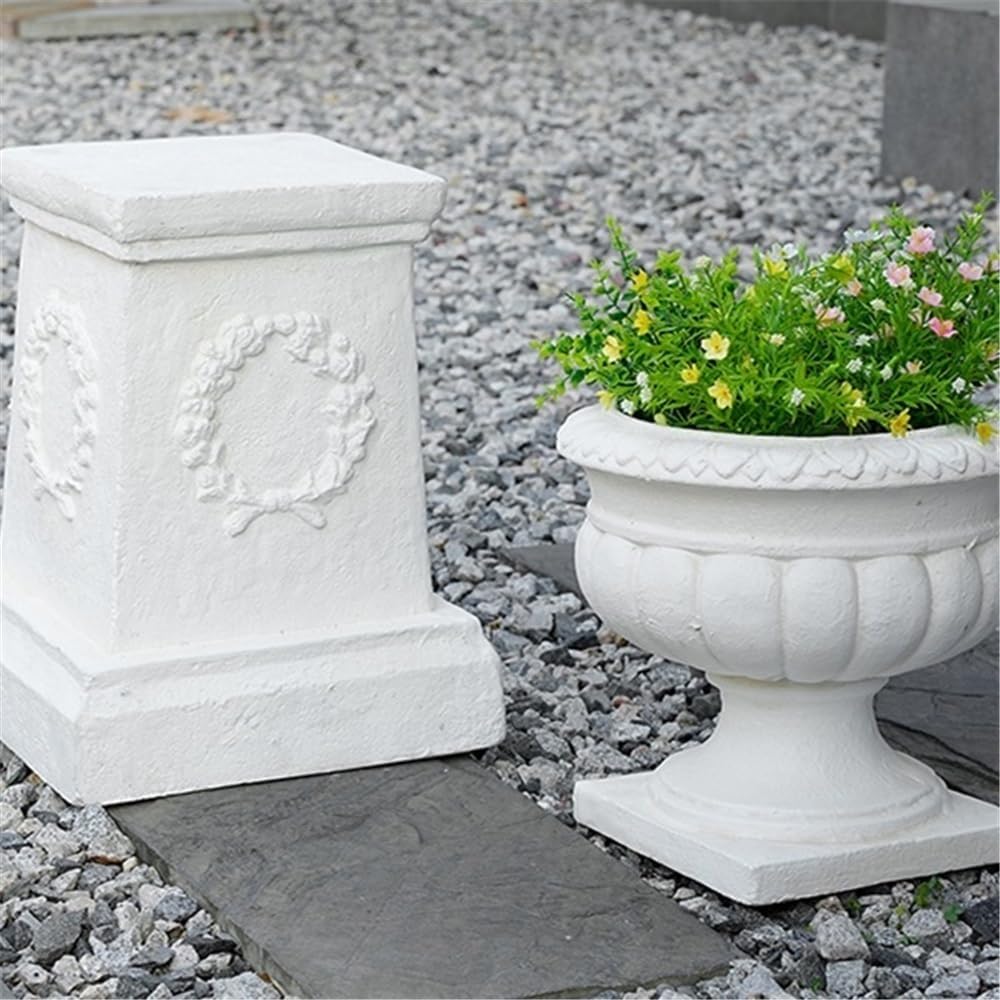 Roman Pillars Decor Outdoor Patio Large Caliber Roman Pillar Column Vintage Pedestal Stand Arrangement Wedding Decoration Base Garden Plinth
