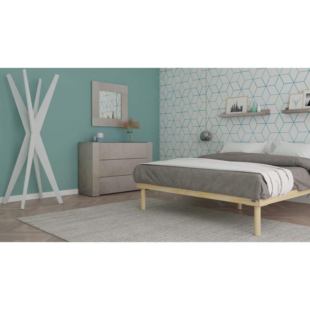 MOBILI FIVER, Porte-manteau sur pied Design, Emma, Gris Béton, Porte-manteau pour Chambre, Couloir, Entrée, Made In Italy