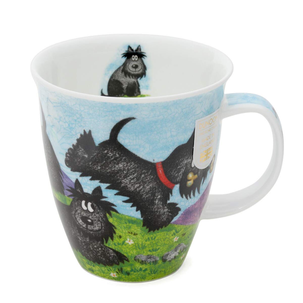 Dunoon Black Bone China Highland Animals Mug (Scottie Dog)