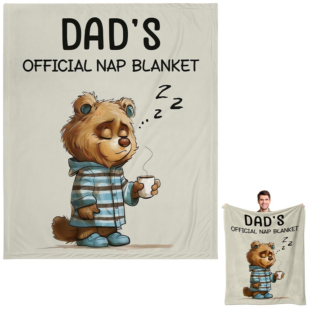 Zappelstift Multicolor Funny Dad Gifts Blanket, Dads Birthday Gifts, Cute Blanket Presents For Daddy On Birthday Christmas Valentines Fathers Day From Daughter Son (100X130cm Flannel)