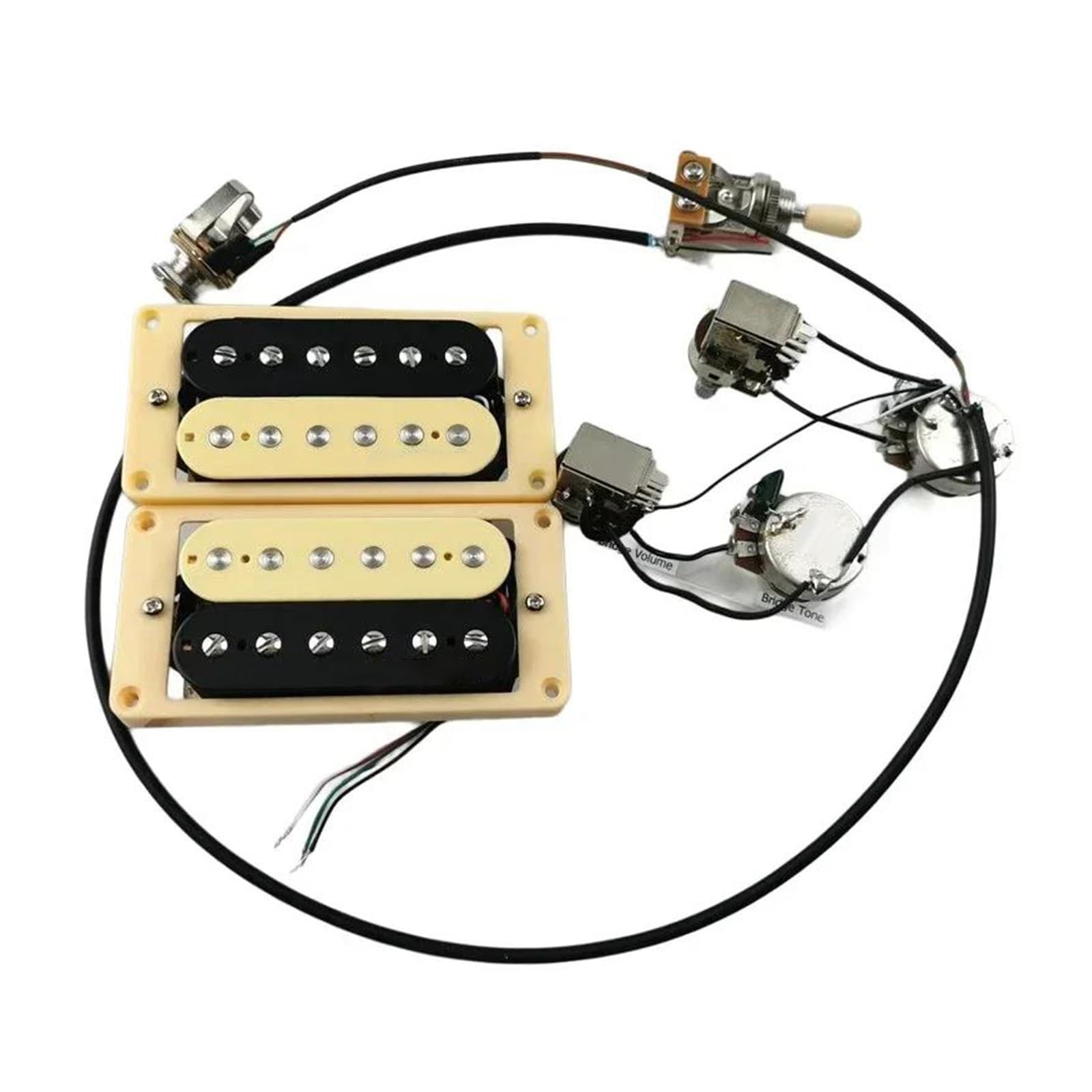 4C Elektrische Akustikgitarre Dual Coil Tonabnehmer Mit Kabelbaum(6)