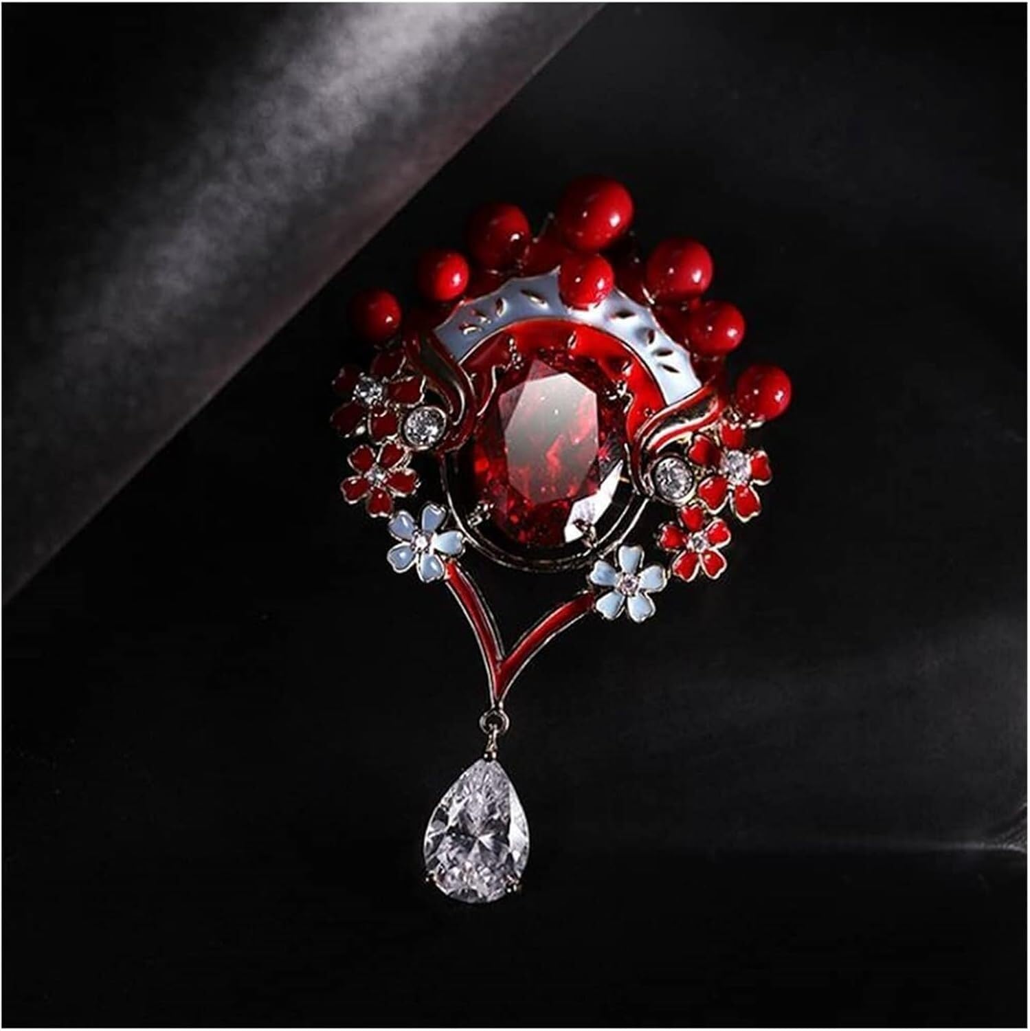 spille, Spilla Bouquet da donna Distintivo Sciarpa Clip Decorazione di gioielli Accessori moda for Strass