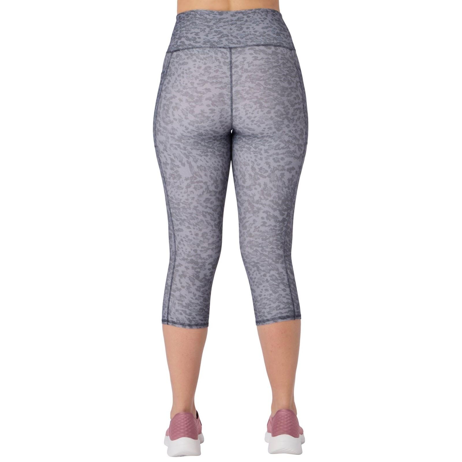 Skechers Goflex Printed Capri Czarne Legginsy Sportowe Damskie