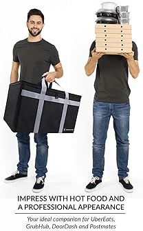 BELLEFORD Insulated Food Delivery Bag XXL - 23x14x15" Waterproof Grocery Storage [Warm & Cool] - Buffet Server, Warmi...