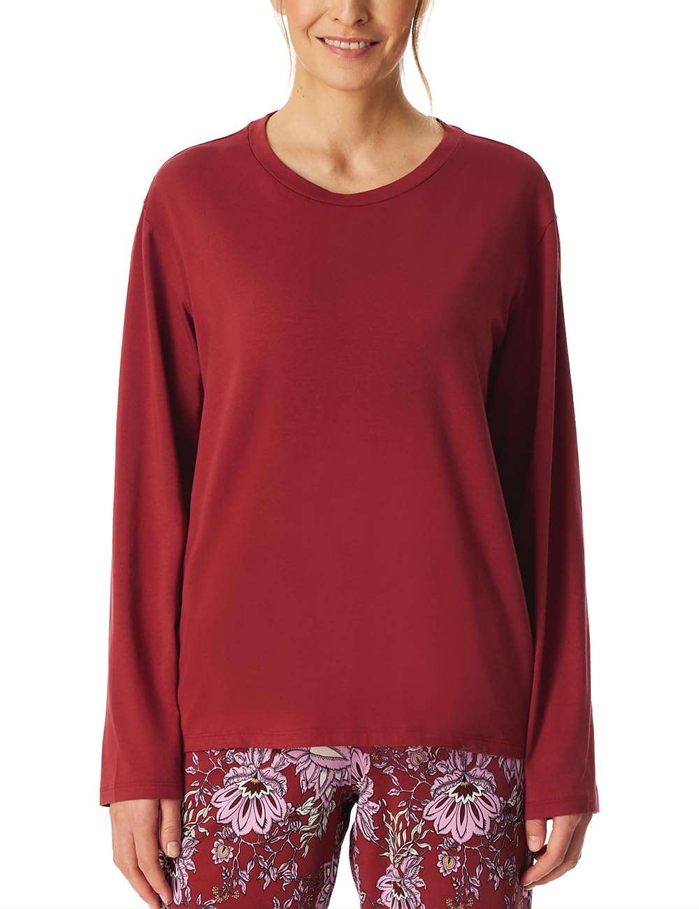 Schiesser Camisa de Dormir de Manga Larga Mezcla de Algodón + Relax Camisa de Dormir de algodón de Manga Larga - Mix + Relax Mujer
