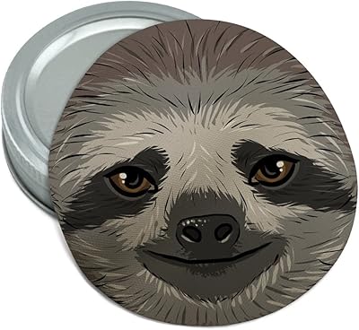 Cute Sloth Face Round Rubber Non-Slip Jar Gripper Lid Opener